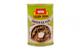 Golden Crown Sarson Ka Saag (Curried Mustard Leaves)  Tin  450 grams